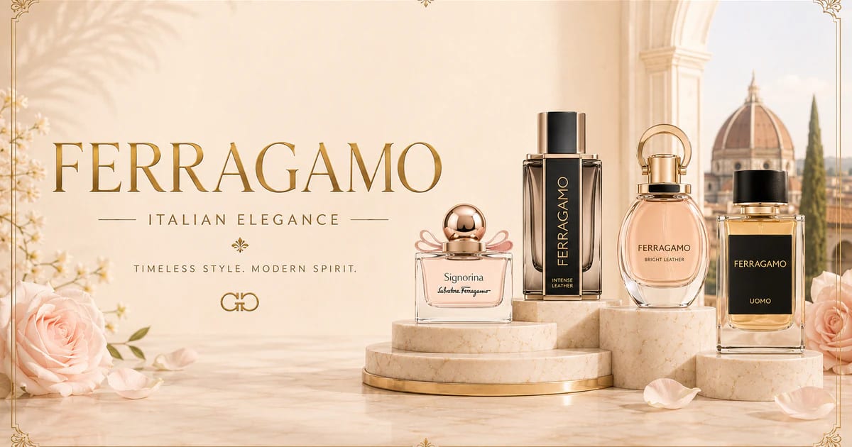 Salvatore Ferragamo fragrance house available at Duo Essence