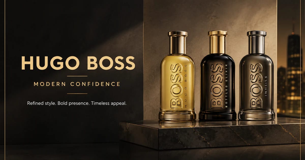 Hugo Boss fragrance house available at Duo Essence