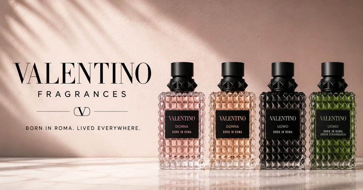 Valentino fragrance house available at Duo Essence