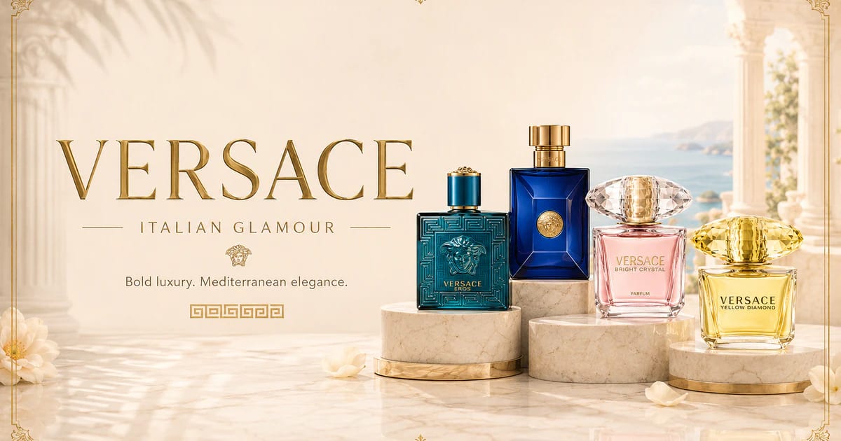 Versace fragrance house available at Duo Essence