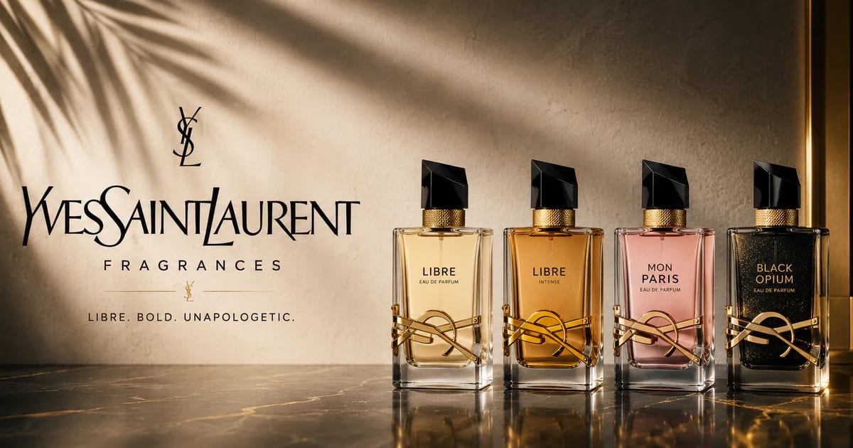 Yves Saint Laurent fragrance house available at Duo Essence